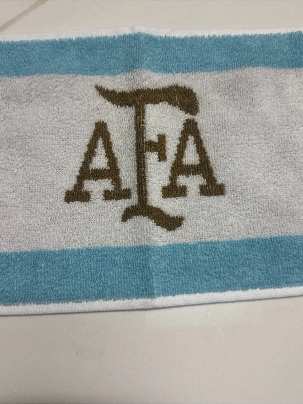 Adidas Argentina AFA National Team Fan Towel KE6159 White Light Blue Gold NWT